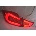 Hyundai Elantra 12- Red Smoke Light Bar LED Tail Lamp